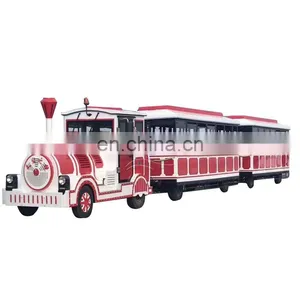 Amusement Park Trackless Tourist Train Factory Price Battery Trackless Train Ride Sightseeing Train On Sale thumbnail-5