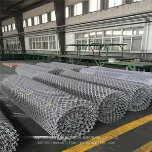 China Order of Chain Link Fence/ Diamond Outdoor Steel Wire Mesh Metal Fencing/BOLI MESH FENCE thumbnail-2