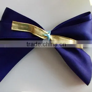 China Supplier Polyester Pre Tie/satin Ribbon Bow With Wire Twist thumbnail-2