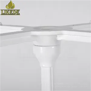 European Classic Antique White Cast Iron Metal Table Base Frame With Powder Coating on Sale thumbnail-3