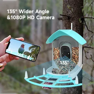 Ringsee 2.4 GHz Wi-Fi Smart Bird Feeder Camera Solar Charging 2.0MP HD Ip65 Weatherproof Network Camera for Outdoor Use thumbnail-4