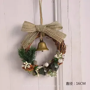 Handmade Christmas Ornaments: Simulated Pine Cone Bell Pendants With Berry Rattan for Car Hanging & Wholesale thumbnail-2