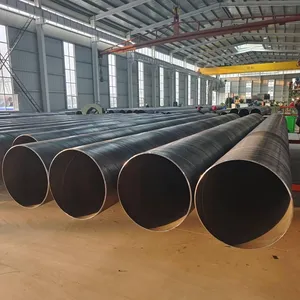 Supply Dn600 Water Supply Spiral Steel Pipes With Internal and External Plastic Coating, Made of Q235b Material, Customizable thumbnail-5