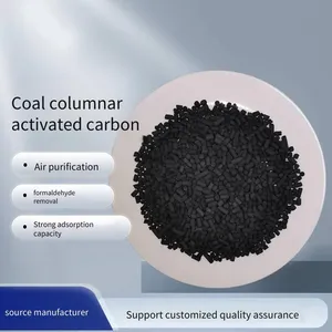 Black Cylindrical Coal-based Columnar Activated Carbon, High Iodine Value for Organic Waste Gas Adsorption, Used in Factory Sewage Treatment thumbnail-2