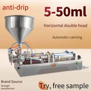 Huanyu Horizontal Pneumatic Double-head Paste Filling Machine, Stainless Steel High-precision and Large-capacity Chili Sauce Filling and Dispensing Machine thumbnail-1