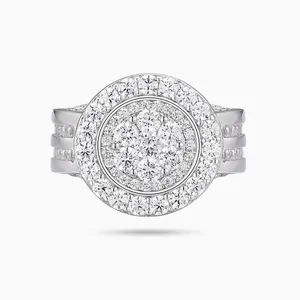 Shining Star Jewelry Fine 925 Sterling Silver Ring Mens Moissanite Diamond Rings thumbnail-5