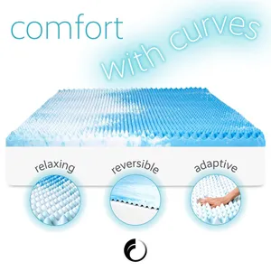 3” Reversible Egg Crate Memory Foam Mattress Topper thumbnail-3