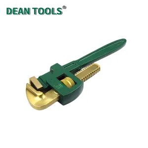 Non-Sparking Pipe Wrench British Type, Spark-free Safety Wrenches, Spark-Free Straight Plumbing Wrench, Aluminum Bronze thumbnail-3