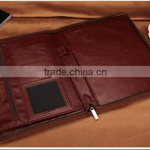 A5 A4 PU Leather Notebook Cover With Zipper thumbnail-2