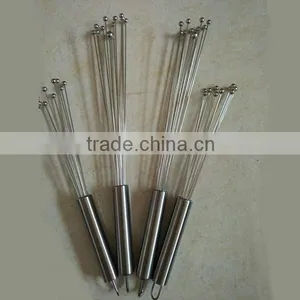 New 10'' /12'' Stainless Steel Egg Beater/egg Whisk Egg Shaker Solid Grip LOGO Embossed thumbnail-1