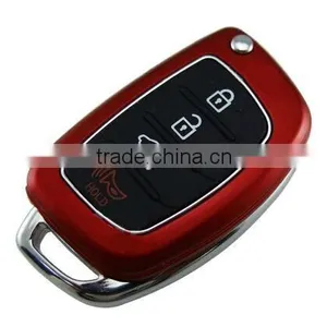 High Quality Folding Remote Key 4 Button For Hyundai(Red Color) thumbnail-2