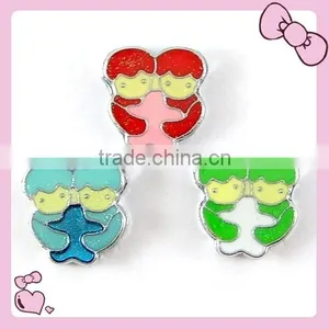 Children Cartoon Enamel Slide Charm 8mm Inner Width Wholesale thumbnail-1