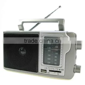 Very Cheap AC DC USB SD Playback Portable Analogue Radio thumbnail-1