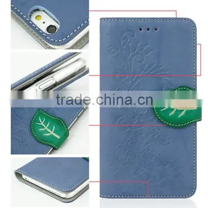 Minandio High Quality Leather Case Best Design Leather Phone Case With Leather Flip Cover Case For IPhone 6 thumbnail-6