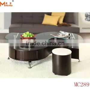 Cheap s Shape Coffee Table With Stools thumbnail-1