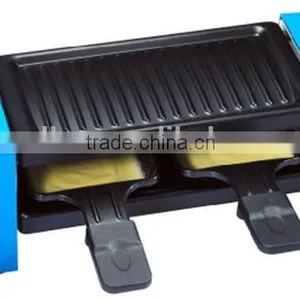 Non-stick Coating Mini Size Electric Raclette Grill Indoor Grill For 2 Persons RG-202 thumbnail-2