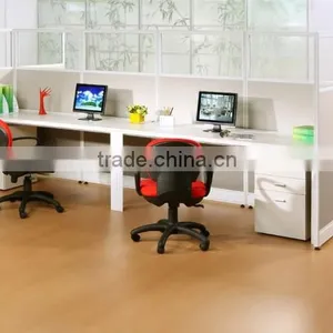 Wooden Desktop High Partition Office Workstation With Steel Feet(SZ-WSL330) thumbnail-4