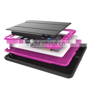 Luxury Wake Sleep Function Folding Stand PU Leather PC Back Cover Shockproof Protective Case For IPad 2/3/4 TB-0278 thumbnail-4