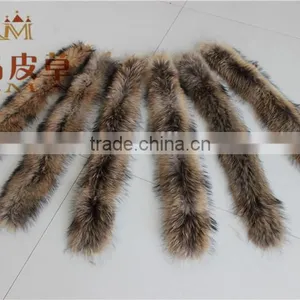 100%Factory Direct Sale Genuine Raccoon Dog Fur Trimming Strips for Hoods thumbnail-4