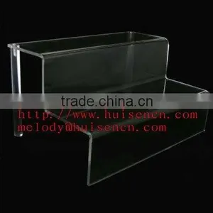 Transparent Trapezoid Acrylic Footwear Display Stand,Acrylic Shoe Rack thumbnail-1