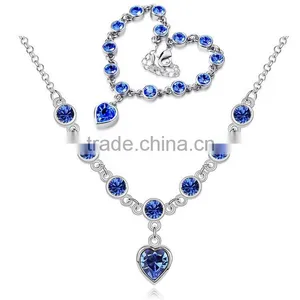 Girlfriend Heart Pendant Necklace and Beads Bracelet African Jewelry Sets thumbnail-5