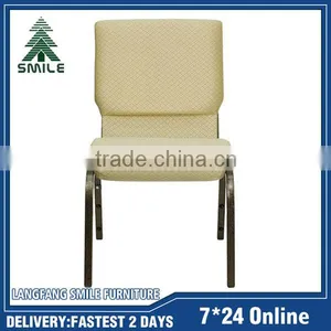 Beige Stacking CHURCH CHAIR With Super Quality From China Factory thumbnail-1