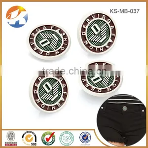 Gold Embossed Logo Custom Metal Button For Denim thumbnail-3