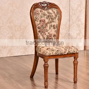 Restaurant Neoclassical Chinese Antique Wood Hand Carved Back Chair thumbnail-6