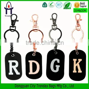 2016 New Gift Word Genuine Leather Key Chain Metal Car Key Chain thumbnail-1