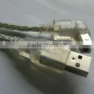 High Quality and New Style USB AM BM Turns Curved Woven Transparent Line With Aluminum Foil thumbnail-1