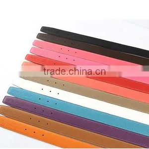 All Colors Litchi Textured Both Side Genuine Cowhide Leather Straps for Sale thumbnail-5
