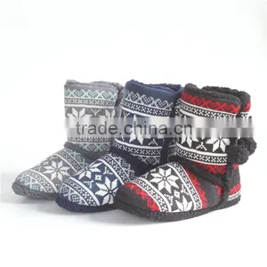 Ladies Classical Knitted Flower Slipper Boot thumbnail-4