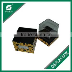 HIGH QUALITY CUBE SHAPE CARDBOARD GIFT DISPLAY BOX FOR DISPLAYING JEWELLERYS thumbnail-5
