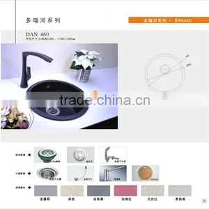 Black Granite Sink/kitchen Corner Sink/round Kitchen Sinks thumbnail-1