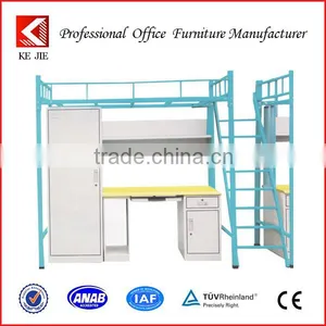 High Quality Student Bunk Bed With Desk , Stainless Steel Shop Bunk Bed thumbnail-1