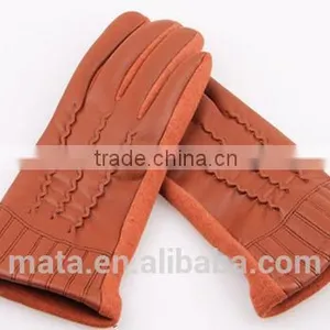 Fashionable Warm Micro Velvet Leather Touch Screen Gloves thumbnail-1