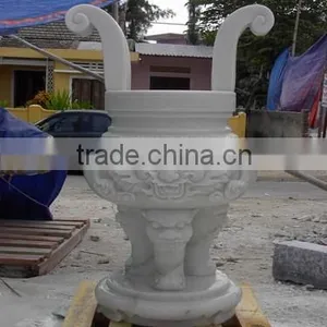 Hand Sculpture Carving Stone Marble Large Censer Thurible thumbnail-6