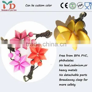 Food Grade Silicone Jewelry Baby Chew Football Beads Baby Teething Necklace Wholesale thumbnail-4