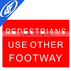 Reflective Adhesive Pedestrians Use Other Footway Traffic Sign thumbnail-1