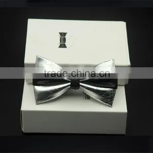 Clip-On Bow Tie With Faux Leather Bowtie Tuxedo Quality Choice thumbnail-3