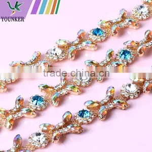 Bling Bling Fashion Latest Fancy Rhinestone Cup Chian For Garments,bags,shoes Decorations YSC03 thumbnail-2