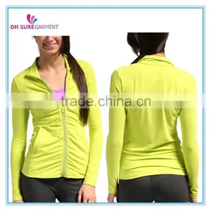 86% Nylon 14% Spandex Dry Fit Yoga Jacket for Women thumbnail-1