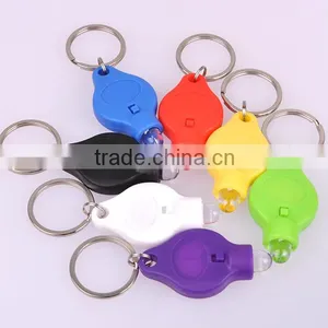 High Quality Plastic 40000mcd White Light LED Flash Light Keychain Factory thumbnail-3