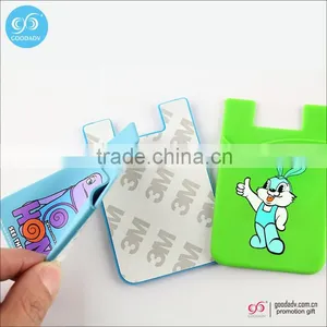 Wholesale Cell Phone Credit Card Holder Wallet 3m Sticker Silicone Business Card Holder thumbnail-2
