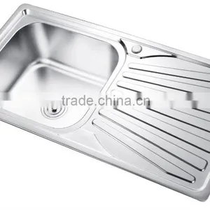 SC-108 Kitchenware With Drainer Heat Handmade Stainless Steel Sink Table thumbnail-1