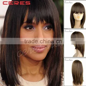 Shoulder Length New Arrival Style Dark Blonde Color Silk Base Human Hair Full Lace Wig thumbnail-1