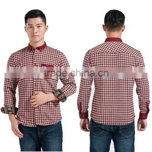 2015 Man Winter Warm Flannel Imprint Long Sleeve Shirt thumbnail-2