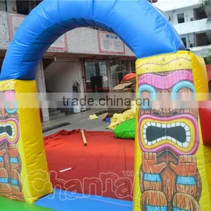 Tiki Island Inflatable Playground Obstacle Fun City for Sale thumbnail-5