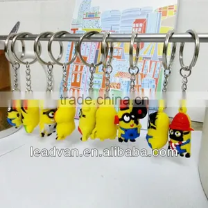 Despicable Me 3d Soft PVC Keychain Wholesale Cartoon Keychain Cheap Kid Gifts thumbnail-1