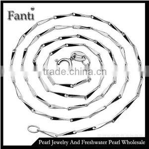 Silver Necklace for Men With Pure Silver Rough Chain Without Pendant thumbnail-1